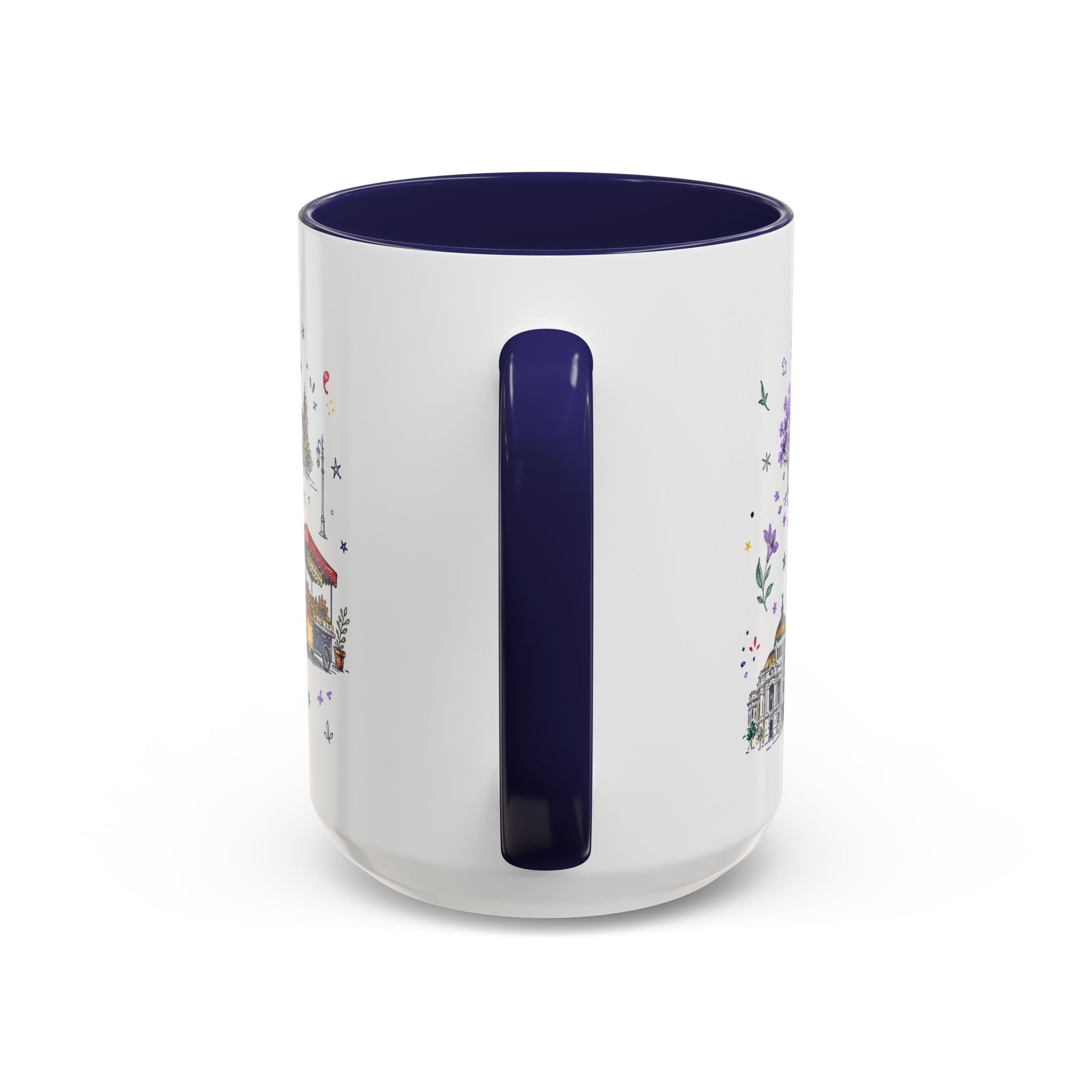 Mexico City Coffee Mug | Mexico Souvenir Travel Gift | Accent Color Ceramic 11oz 15oz