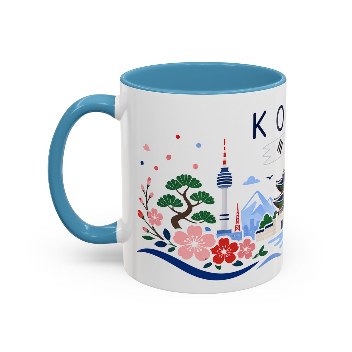 South Korea Coffee Mug | Travel Souvenir Accent Mug | Country Gift Ceramic Cup 11oz 15oz