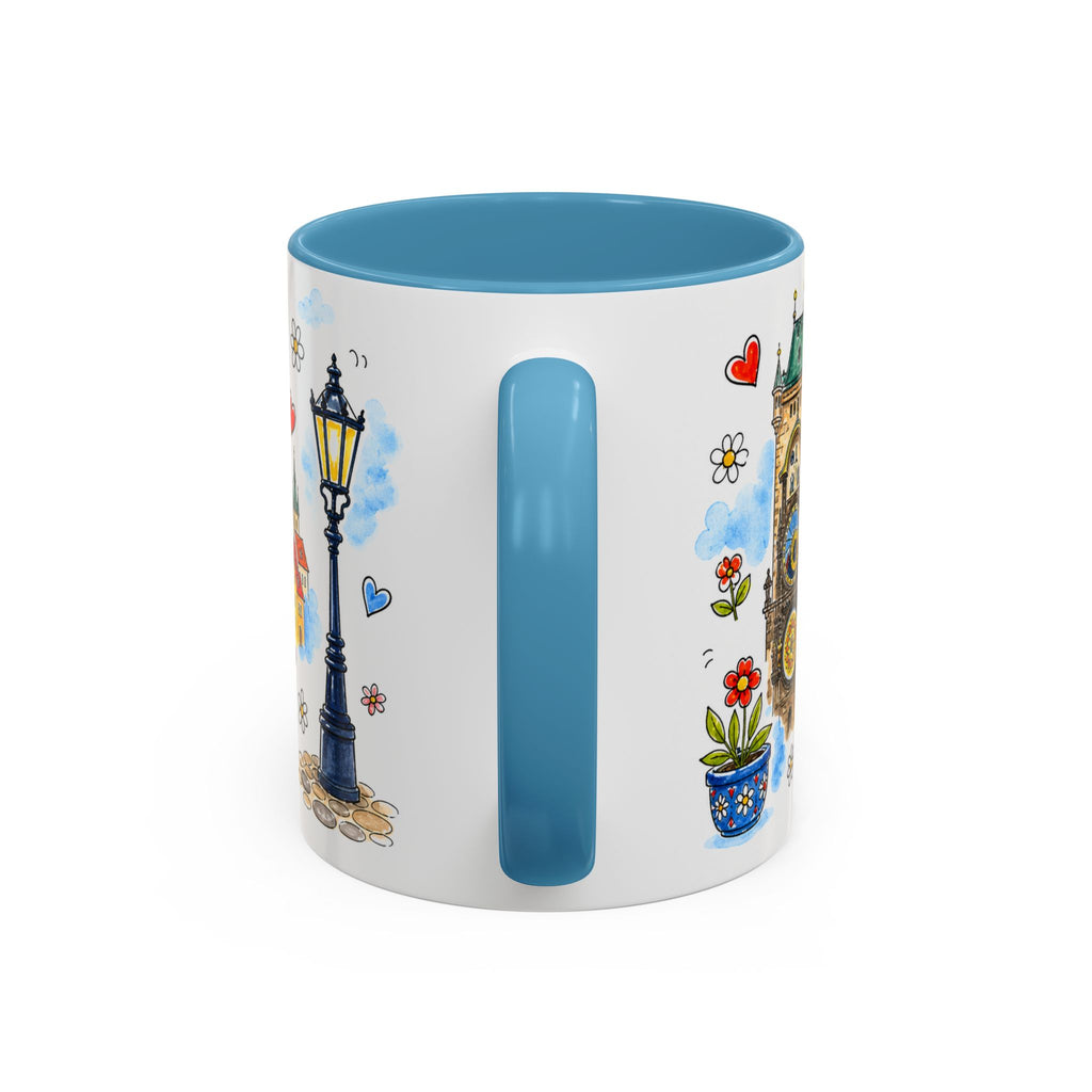 Prague Travel Mug | European City Souvenir Accent Coffee Mug | 11oz 15oz Ceramic Cup