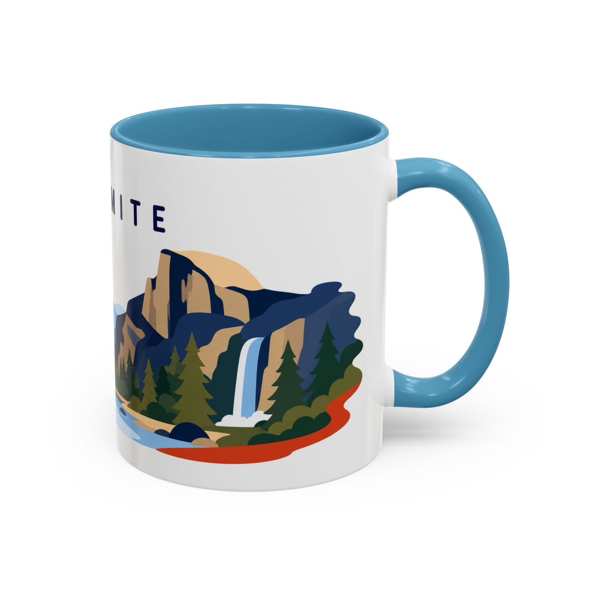 Yosemite Coffee Mug | Travel Destination Souvenir Gift | Accent Color Ceramic 11oz 15oz