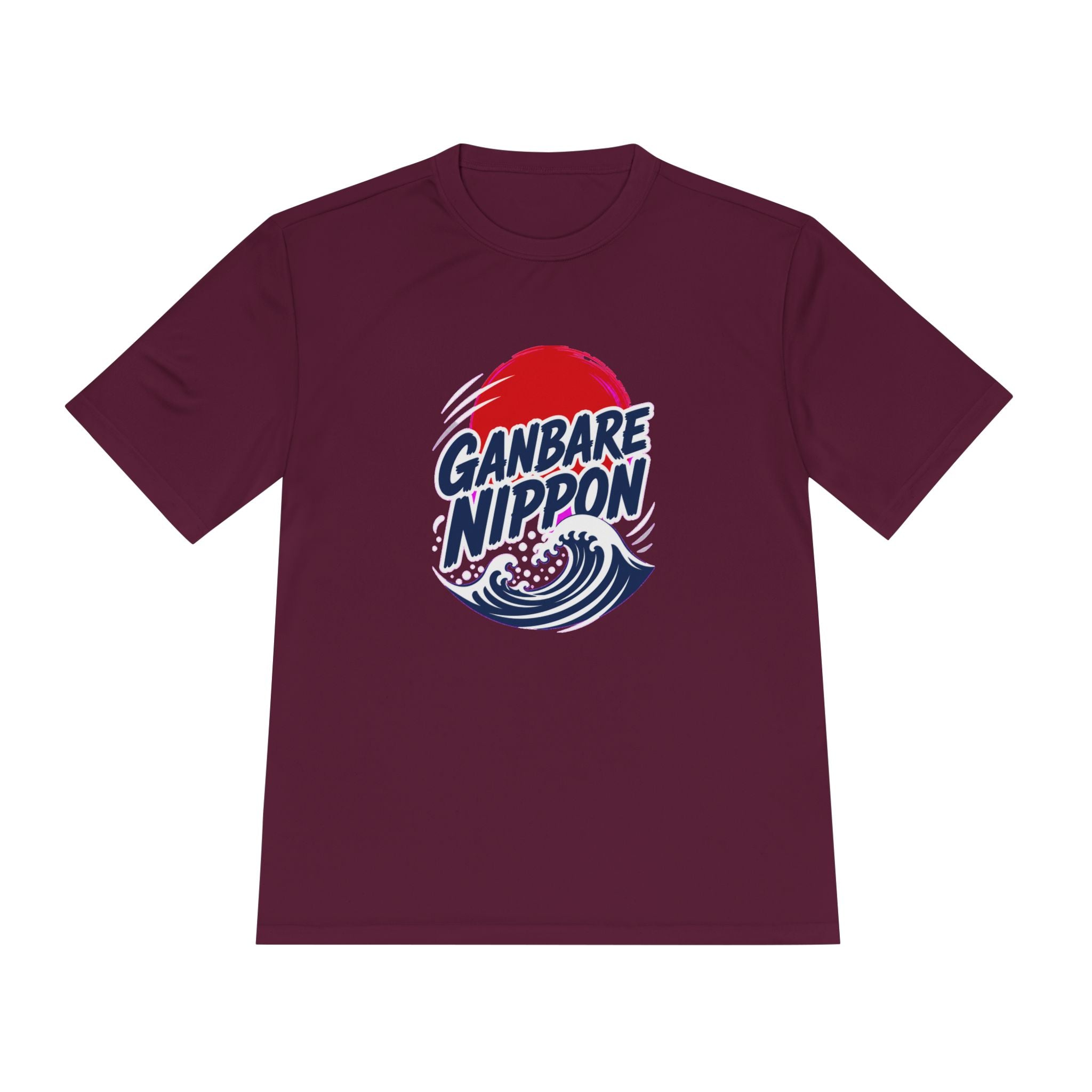Japan Soccer Fan Shirt, Ganbare Nippon Sport Tee, Moisture Wicking Performance