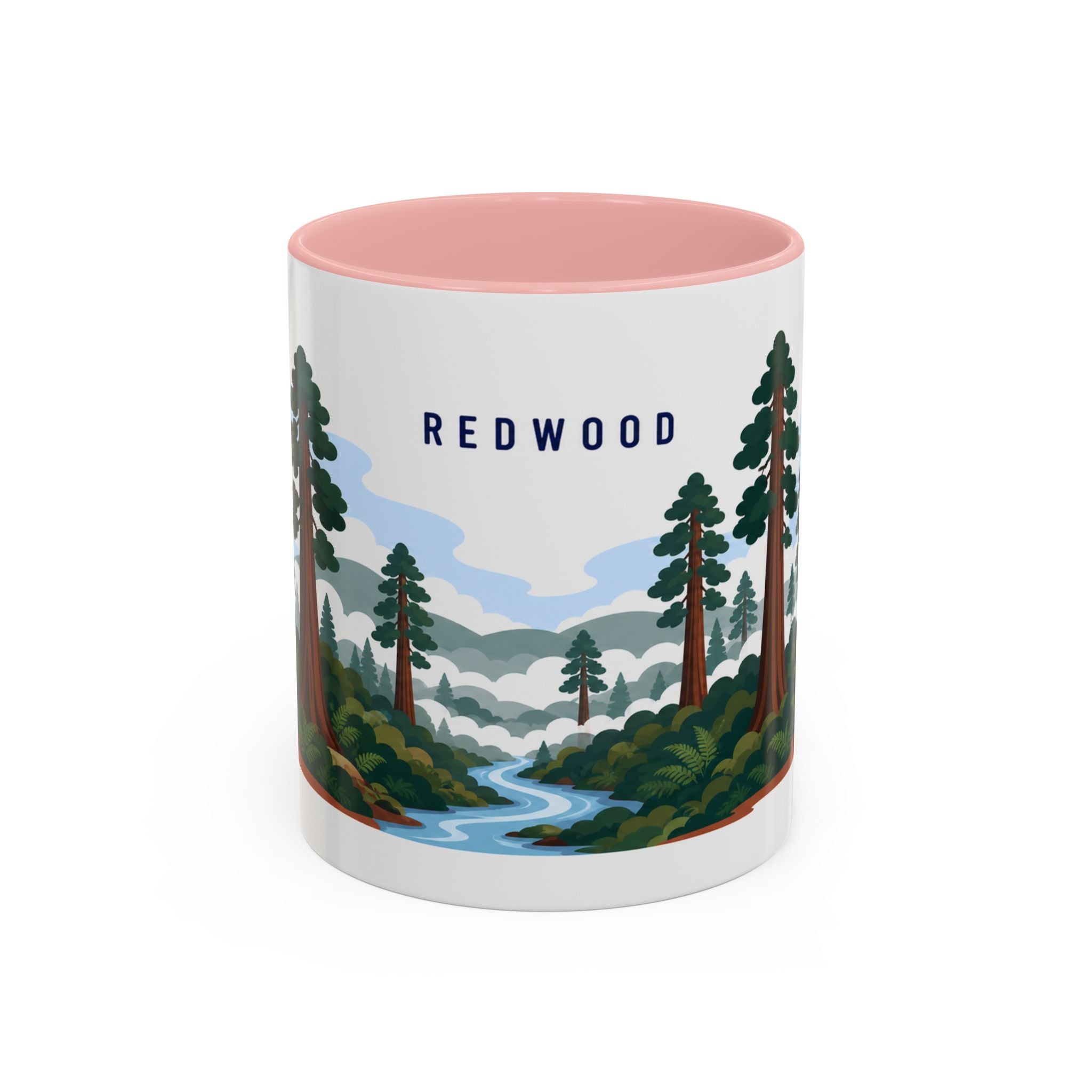 Redwood National Park Coffee Mug | Solid Color Block Park Souvenir | 11oz 15oz Accent Mug
