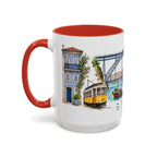 Porto Illustrated Travel Mug | City Souvenir Accent Coffee Mug | 11oz 15oz Ceramic Cup