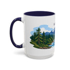Olympic National Park Coffee Mug | Solid Color Block Park Souvenir | 11oz 15oz Accent Mug