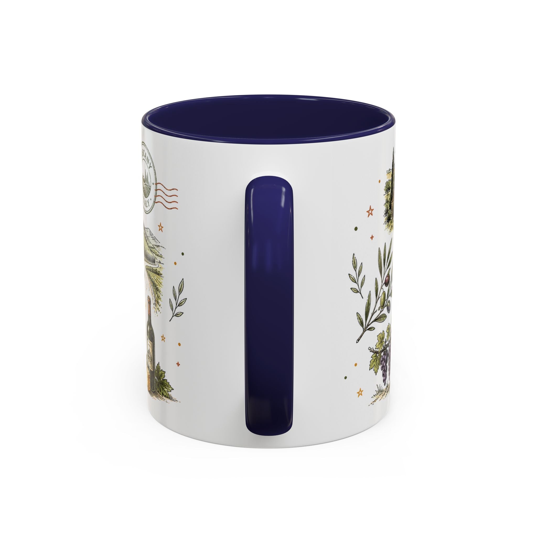 Tuscany Coffee Mug | Travel Destination Souvenir Gift | Accent Color Ceramic 11oz 15oz