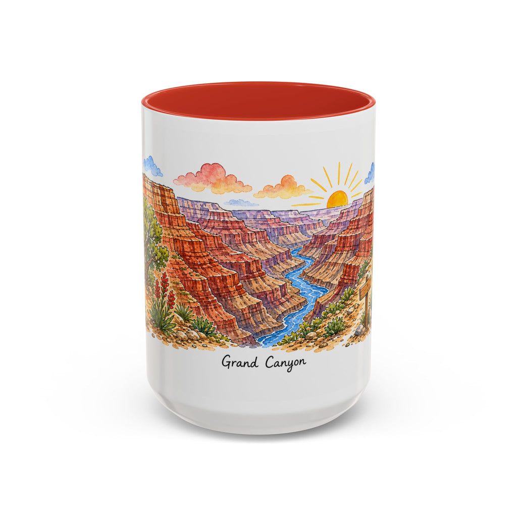 Grand Canyon National Park Mug | US Travel Souvenir Accent Coffee Mug | 11oz 15oz Ceramic Cup