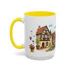 Kaysersberg Illustrated Travel Mug | France Souvenir Accent Coffee Mug | 11oz 15oz Ceramic Cup