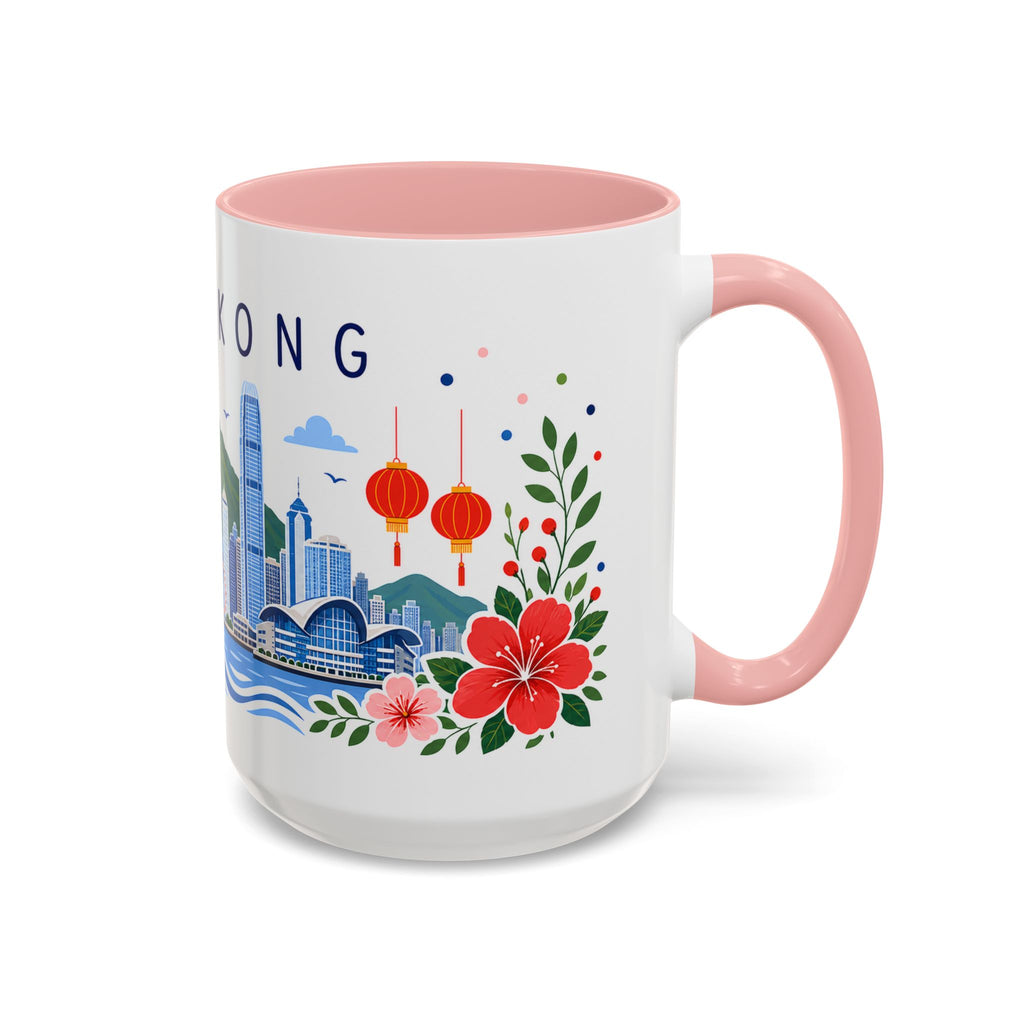 Hong Kong Coffee Mug | Travel Souvenir Accent Mug | Place Gift Ceramic Cup 11oz 15oz