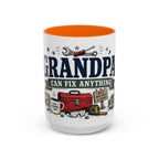 Grandpa Can Fix Anything Coffee Mug | Funny Gift From Grandkids | Accent Ceramic 11oz 15oz