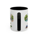 Charlotte Illustrated Travel Mug | City Souvenir Accent Coffee Mug | 11oz 15oz Ceramic Cup