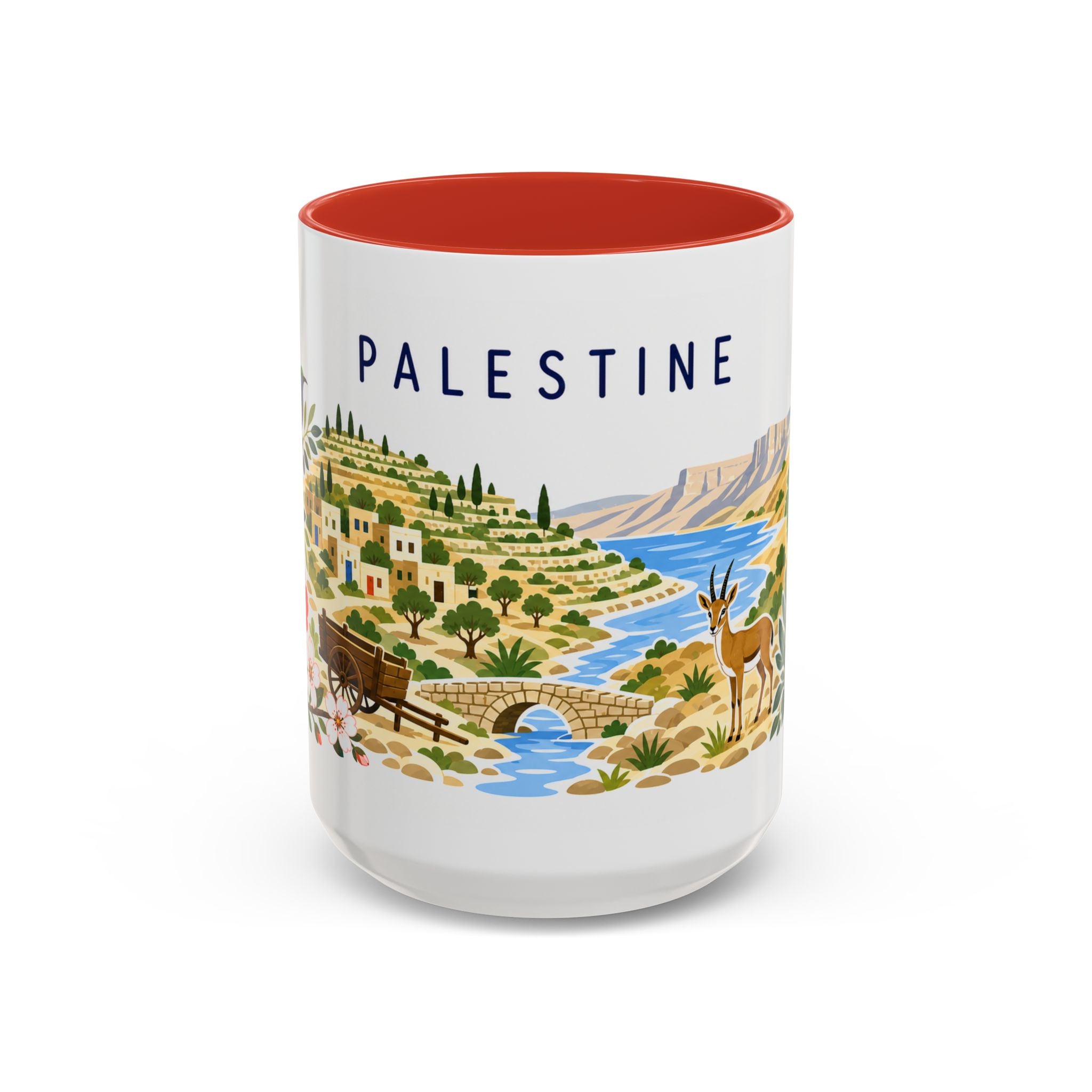 Palestine Coffee Mug | Travel Souvenir Accent Mug | Country Gift Ceramic Cup 11oz 15oz