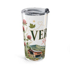 Vermont State Flower 20oz Tumbler | Red Clover Botanical State Flower Gift | Insulated Stainless Steel Travel Cup