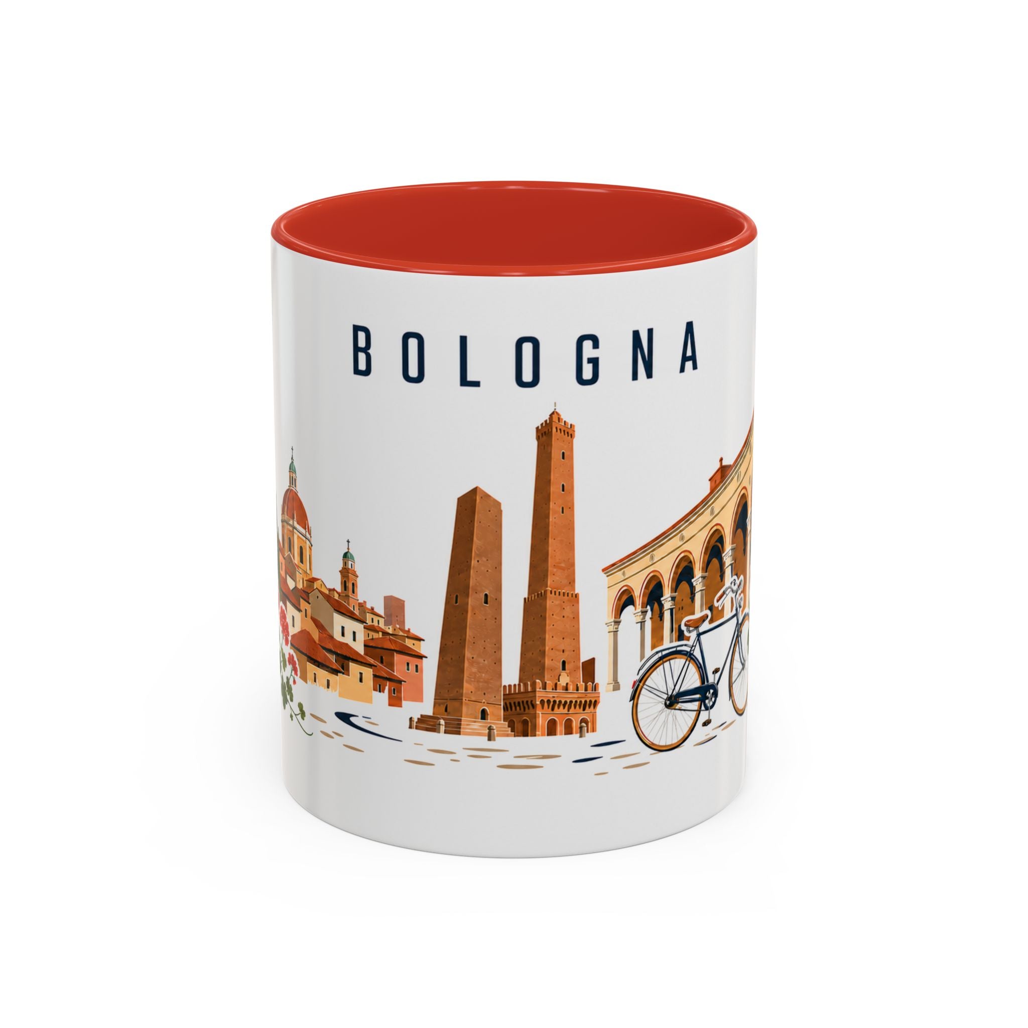 Bologna Coffee Mug | Italy Travel Souvenir | Porcelain Decal City Gift | 11oz 15oz Accent Mug