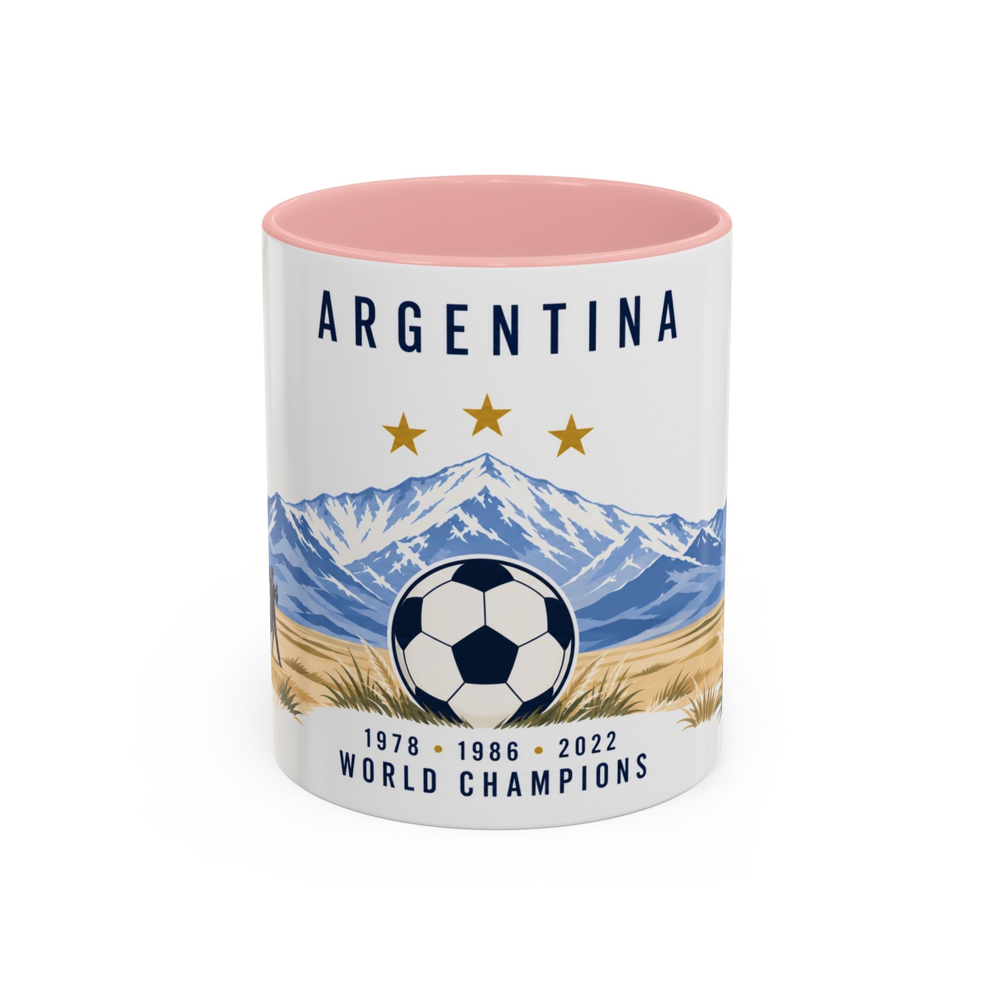 Argentina World Champions Mug | Three Time Soccer Champion Gift | Argentine Football Fan Cup | 1978–2022 | 11oz 15oz