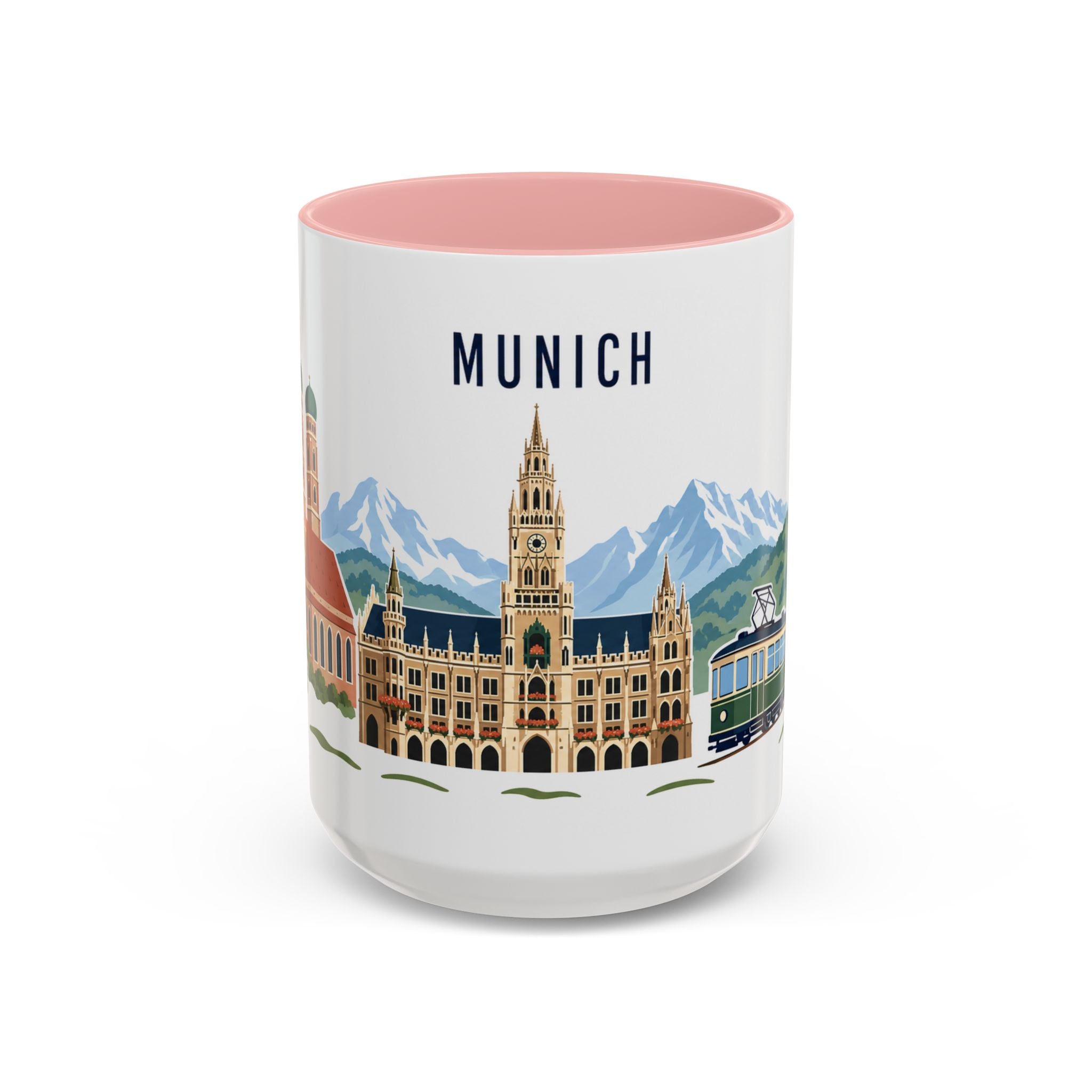 Munich Coffee Mug | Germany Travel Souvenir | Porcelain Decal City Gift | 11oz 15oz Accent Mug