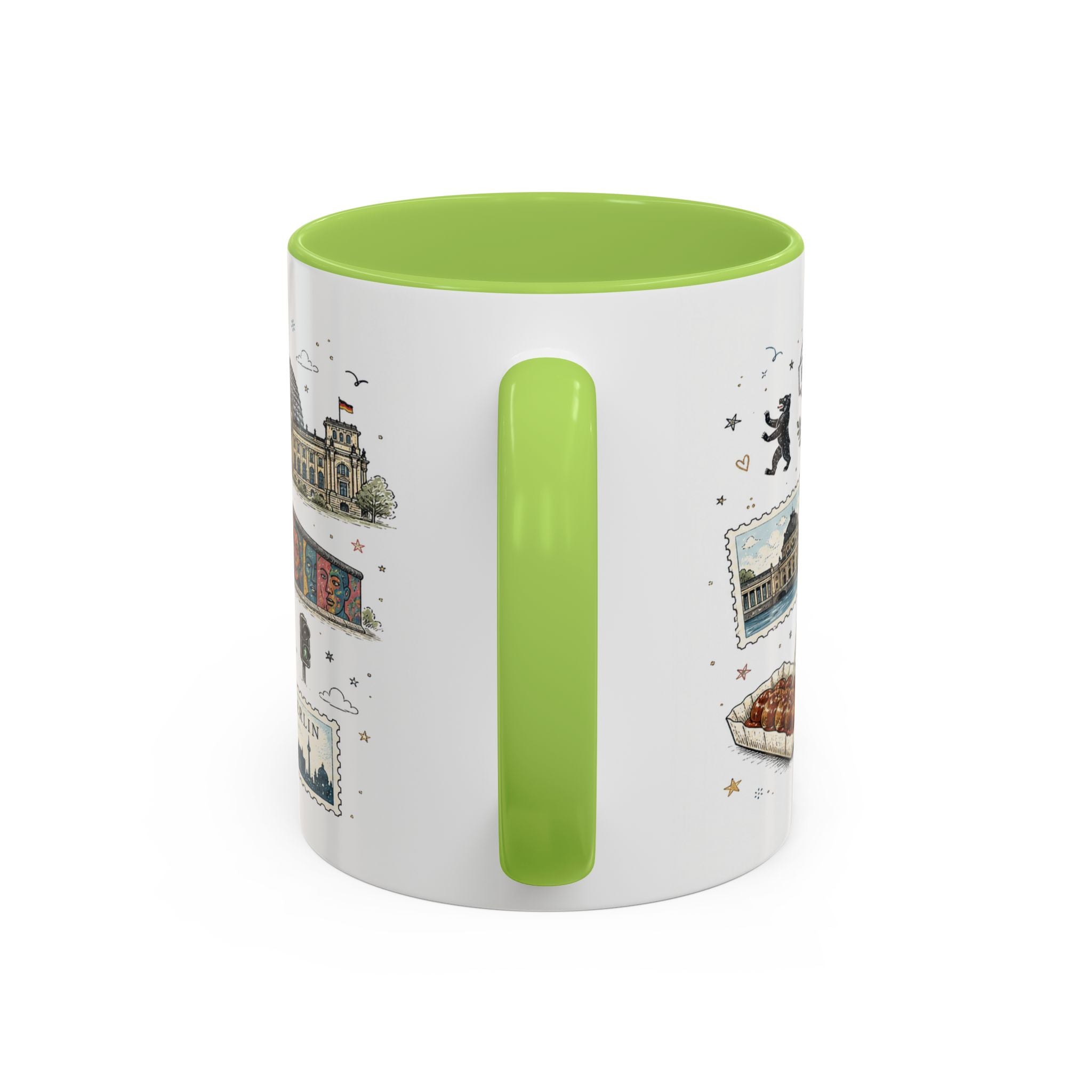 Berlin Coffee Mug | Germany Souvenir Travel Gift | Accent Color Ceramic 11oz 15oz