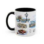Geneva Illustrated Travel Mug | City Souvenir Accent Coffee Mug | 11oz 15oz Ceramic Cup