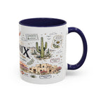 Phoenix Coffee Mug | Arizona Souvenir City Gift | Accent Color Ceramic 11oz 15oz