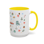 Miami Christmas Mug | Watercolor Art Deco City Souvenir (11oz/15oz)