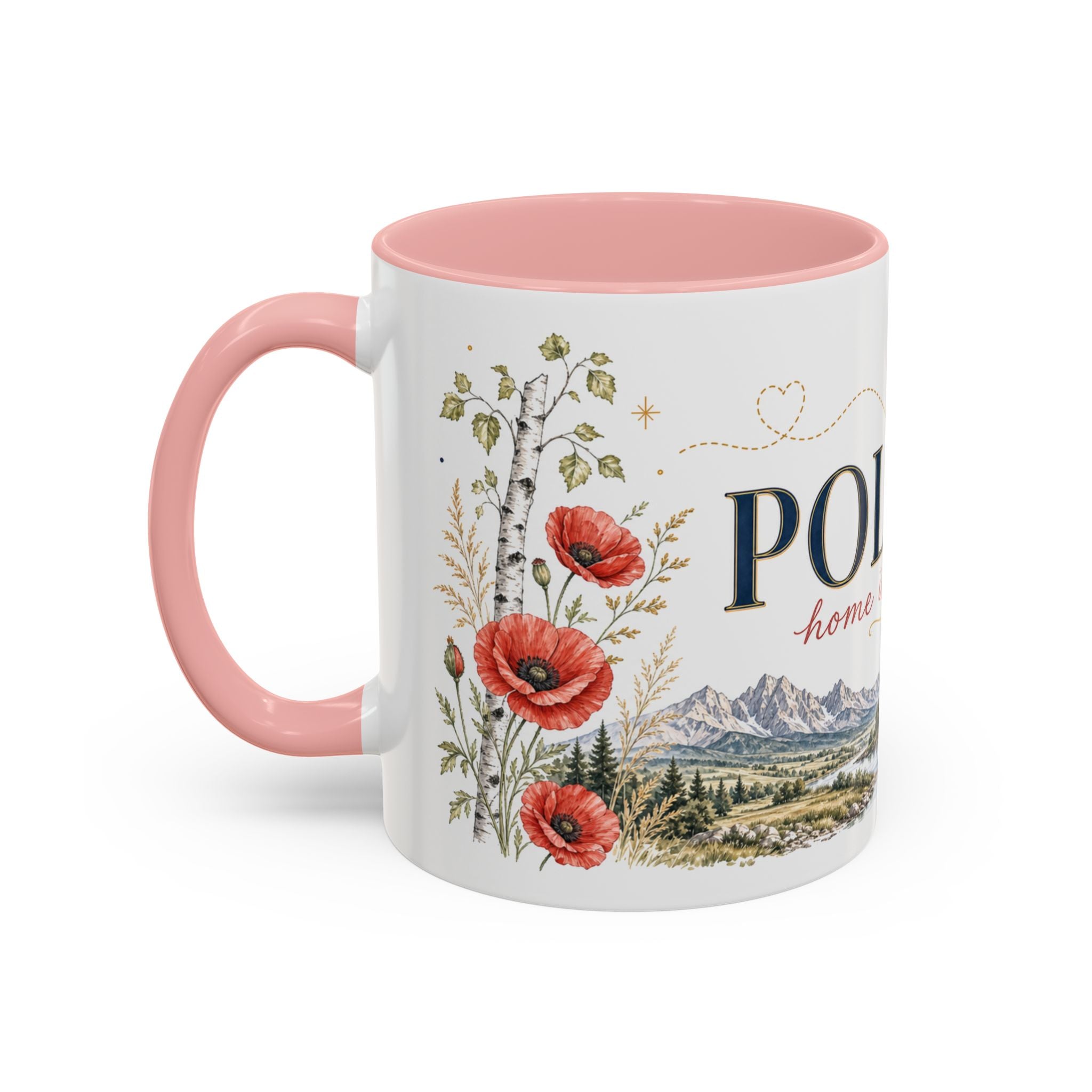 Poland Home Country Mug | Moving Away Gift | Long Distance Friendship | 11 oz 15 oz Accent Mug