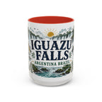Iguazu Falls Coffee Mug | Travel Destination Souvenir Gift | Accent Color Ceramic 11oz 15oz