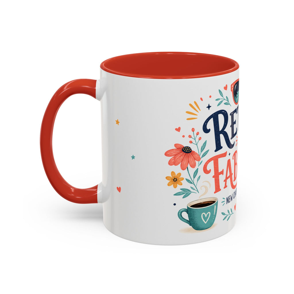 Retired And Fabulous Coffee Mug | Retirement Gift For Women Men | Accent Color Ceramic 11oz 15oz