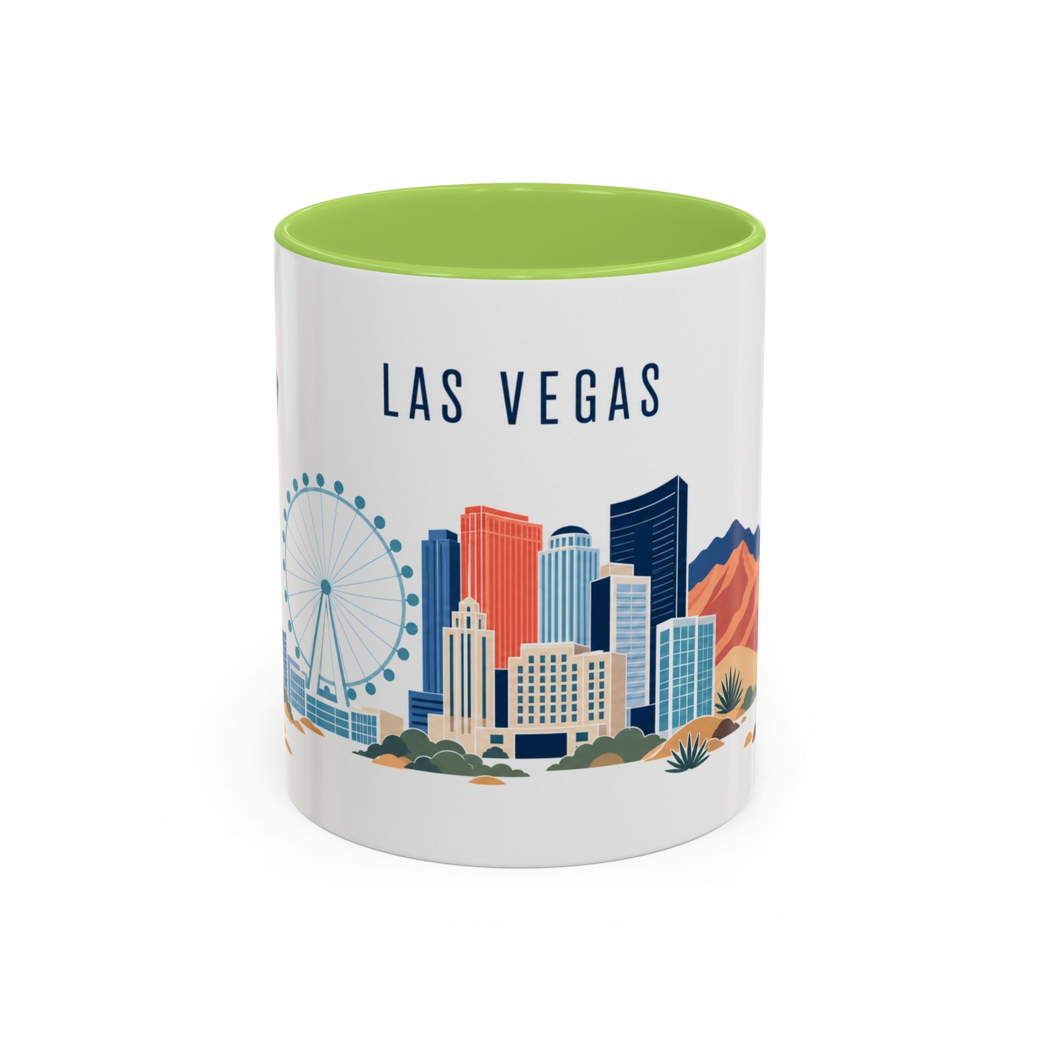 Las Vegas Coffee Mug | United States Travel Souvenir | Porcelain Decal City Gift | 11oz 15oz Accent Mug