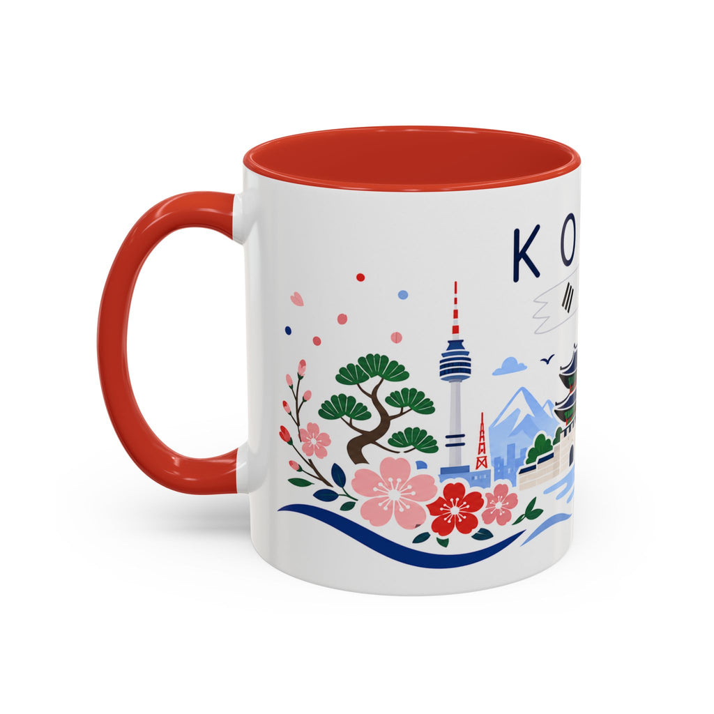 South Korea Coffee Mug | Travel Souvenir Accent Mug | Country Gift Ceramic Cup 11oz 15oz