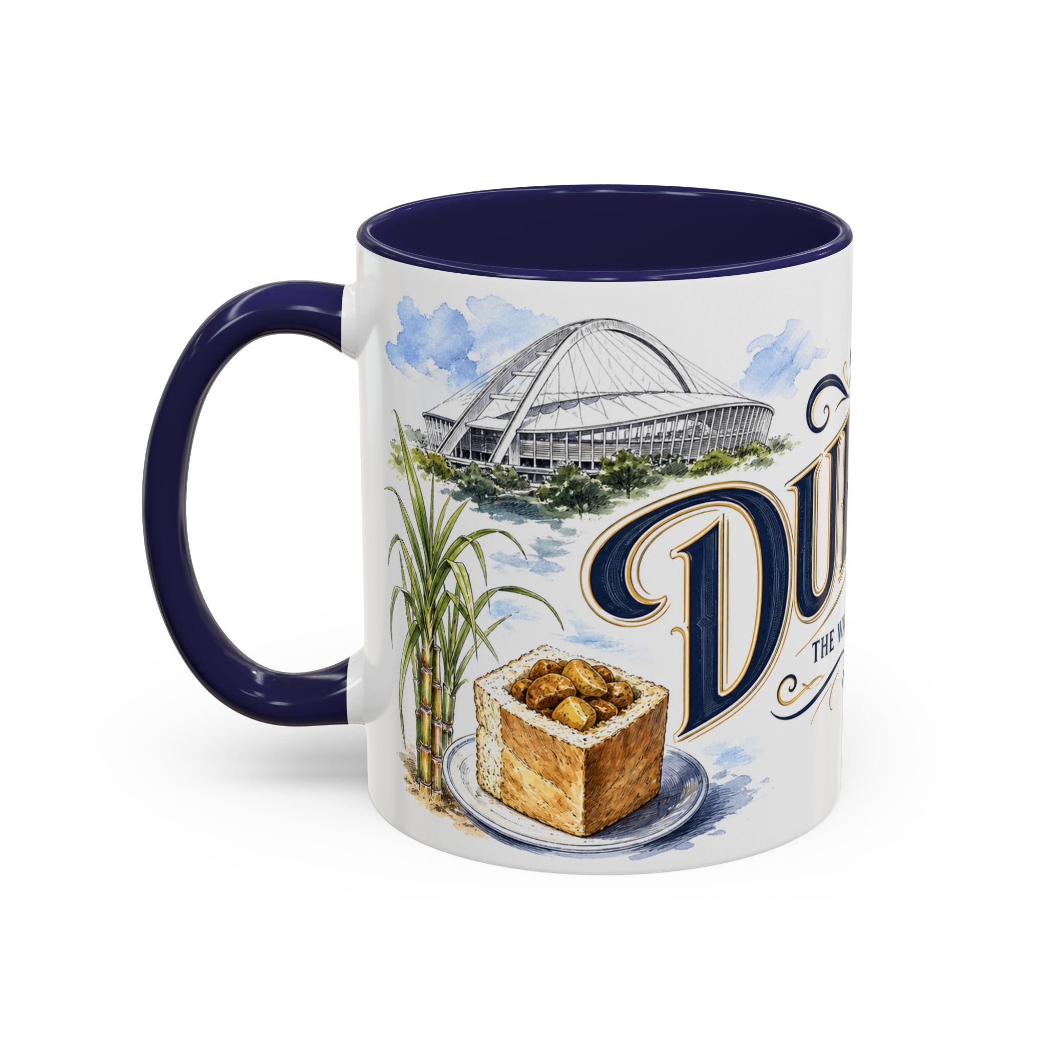 Durban Coffee Mug | South Africa Travel Souvenir | Vintage Illustrated City Gift | 11 oz 15 oz Accent Mug