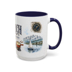 Zurich Coffee Mug | Switzerland Travel Souvenir | Vintage Illustrated City Gift | 11 oz 15 oz Accent Mug