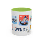 Venice Coffee Mug | Postage Stamp Collage Mug | Travel Souvenir Accent Cup 11oz 15oz