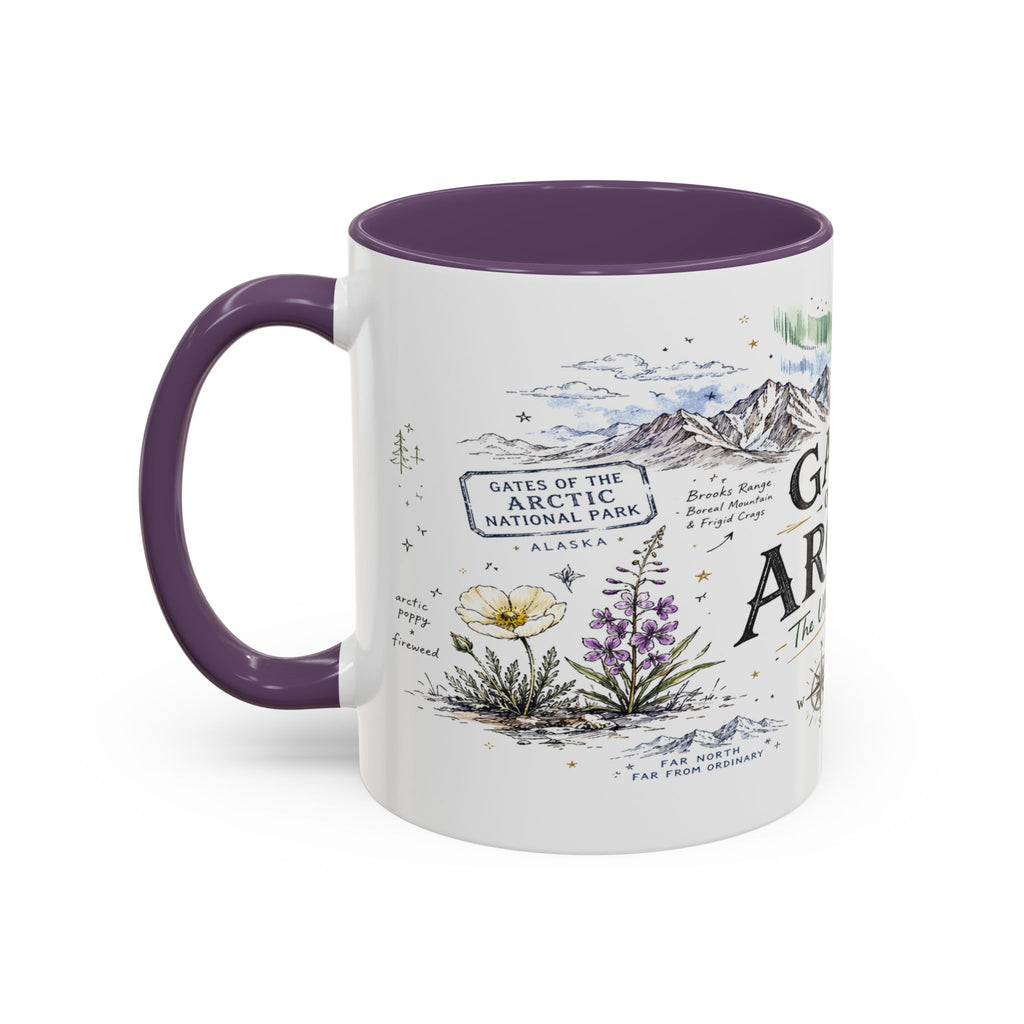 Gates of the Arctic National Park Coffee Mug | Alaska Arctic Wilderness Gift | Accent Color Ceramic 11oz 15oz