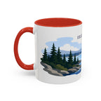 Isle Royale National Park Coffee Mug | Solid Color Block Park Souvenir | 11oz 15oz Accent Mug
