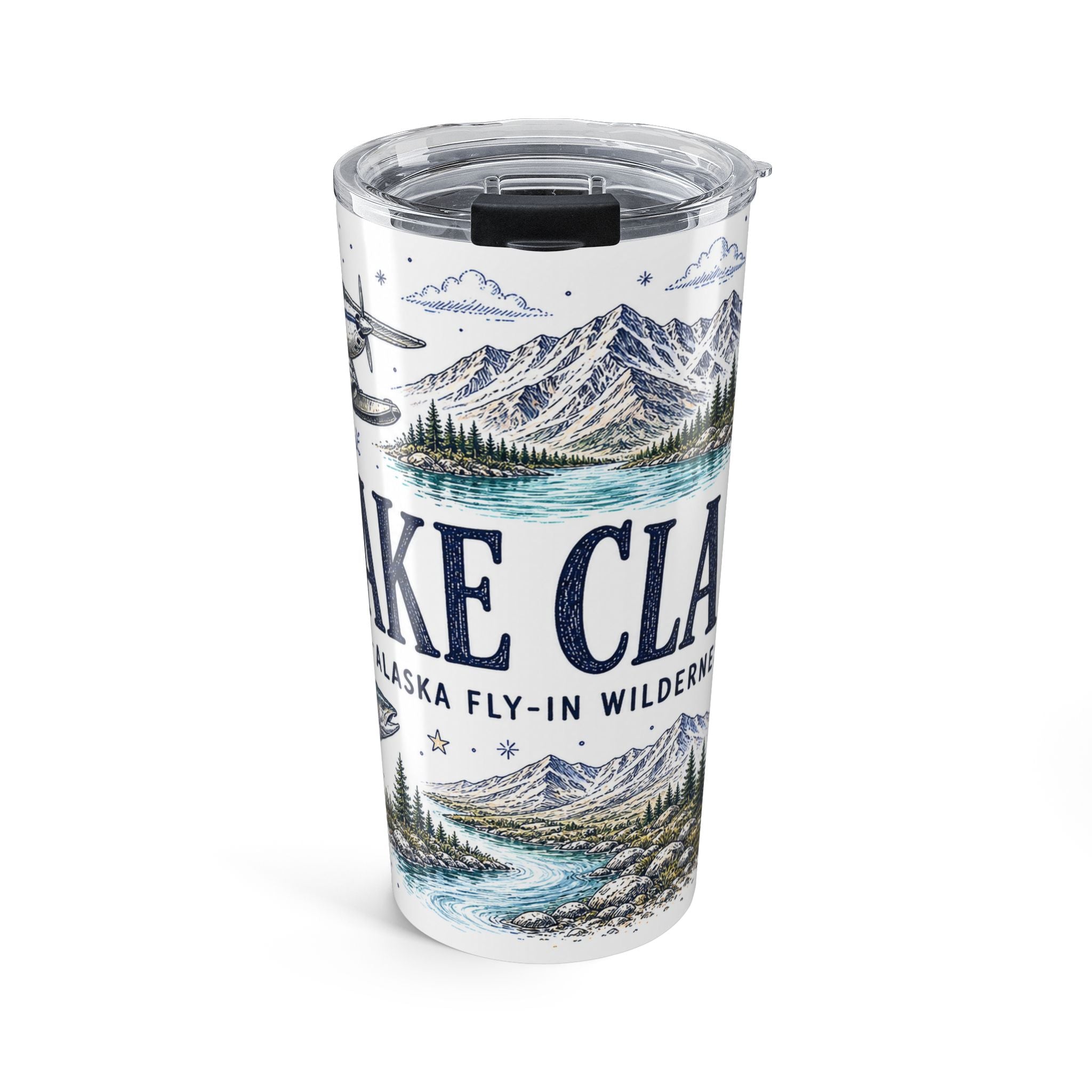 Lake Clark National Park 20oz Tumbler | Alaska Fly-in Wilderness Adventure Gift | Insulated Stainless Steel Travel Cup