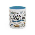 San Francisco Coffee Mug | California Souvenir Travel Gift | Accent Color Ceramic 11oz 15oz