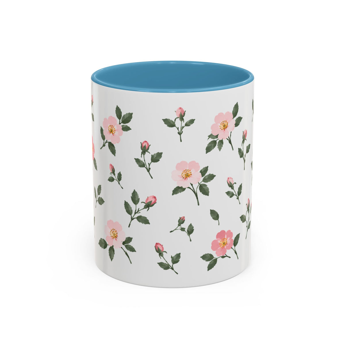 North Dakota Wild Prairie Rose Mug, State Flower Floral Coffee Cup, 11oz Botanical Gift
