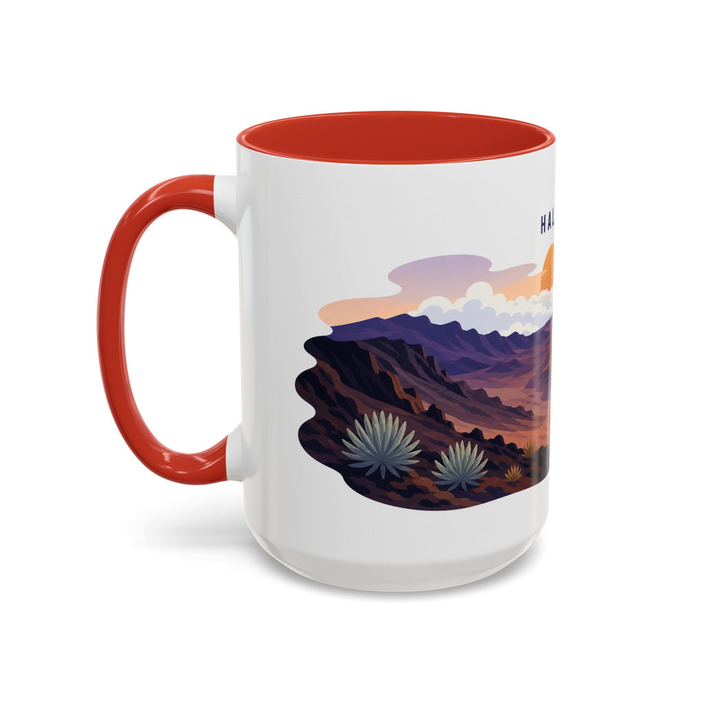 Haleakala National Park Coffee Mug | Solid Color Block Park Souvenir | 11oz 15oz Accent Mug