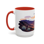 Haleakala National Park Coffee Mug | Solid Color Block Park Souvenir | 11oz 15oz Accent Mug