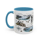 Kenai Fjords National Park Coffee Mug | Alaska Coastal Wildlife Hiking Gift | Accent Color Ceramic 11oz 15oz