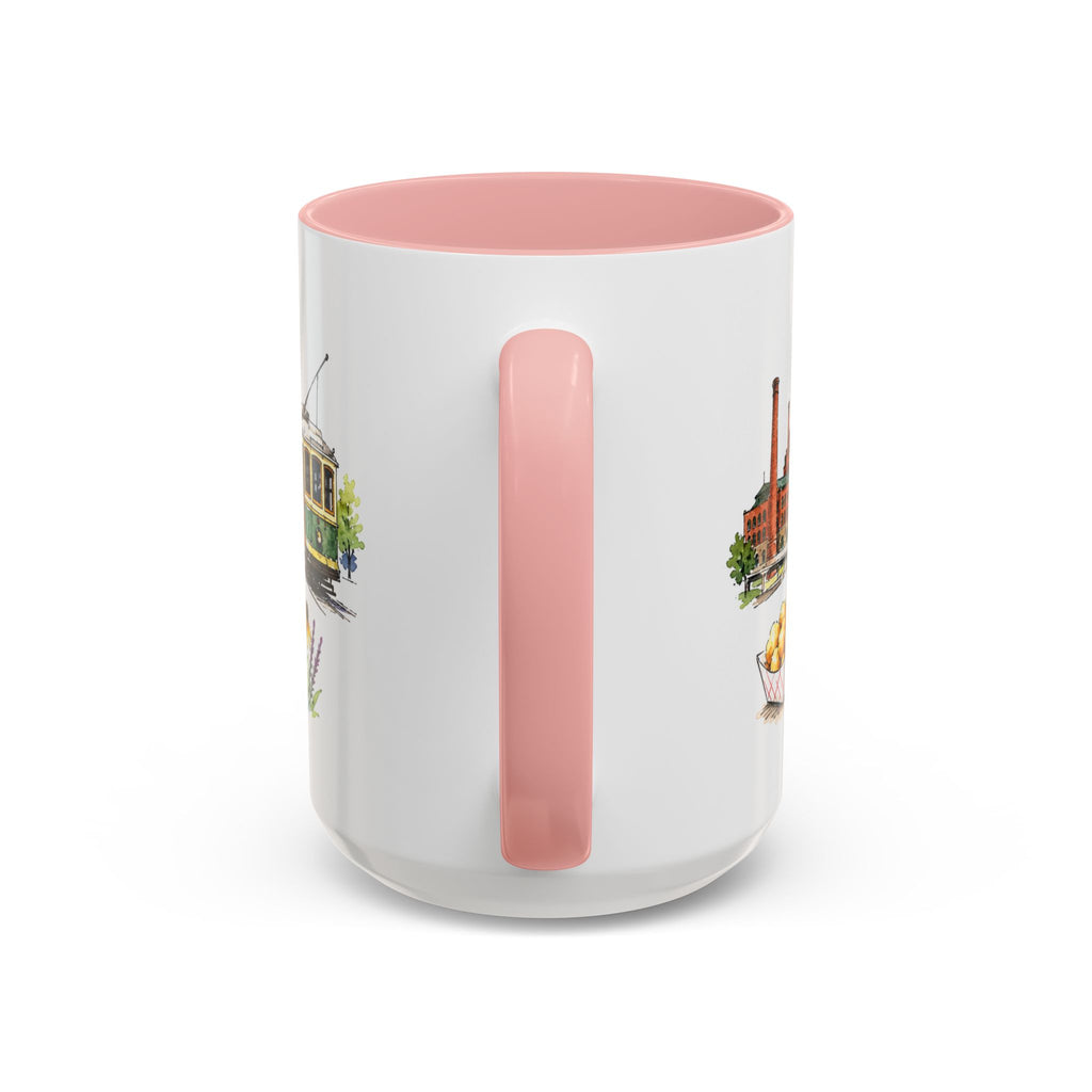 Milwaukee Illustrated Travel Mug | City Souvenir Accent Coffee Mug | 11oz 15oz Ceramic Cup