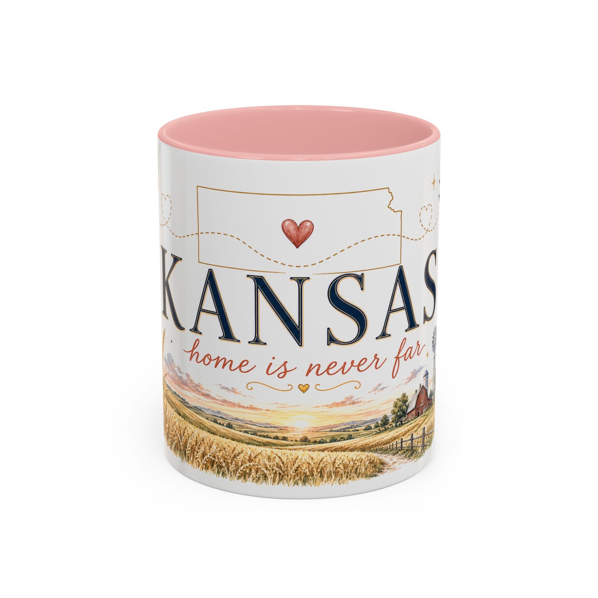 Kansas Home State Mug | Sunflower Prairie Landscape Coffee Cup
