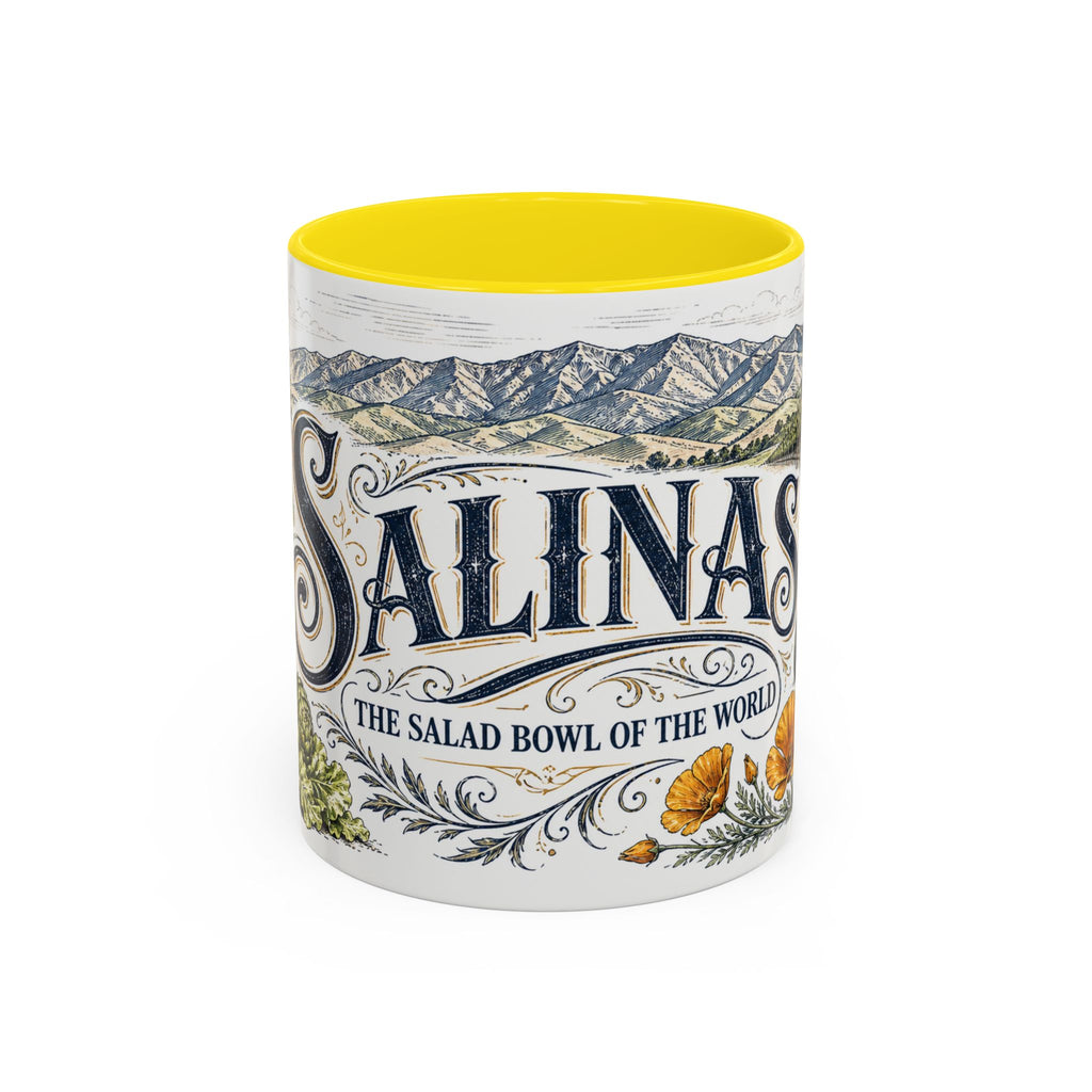 Salinas Coffee Mug | United States Travel Souvenir | Vintage Illustrated City Gift | 11 oz 15 oz Accent Mug