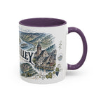 Rhine Valley Mug, Germany Travel Souvenir, Bucket List Gift, Accent Ceramic Coffee Mug 11oz 15oz