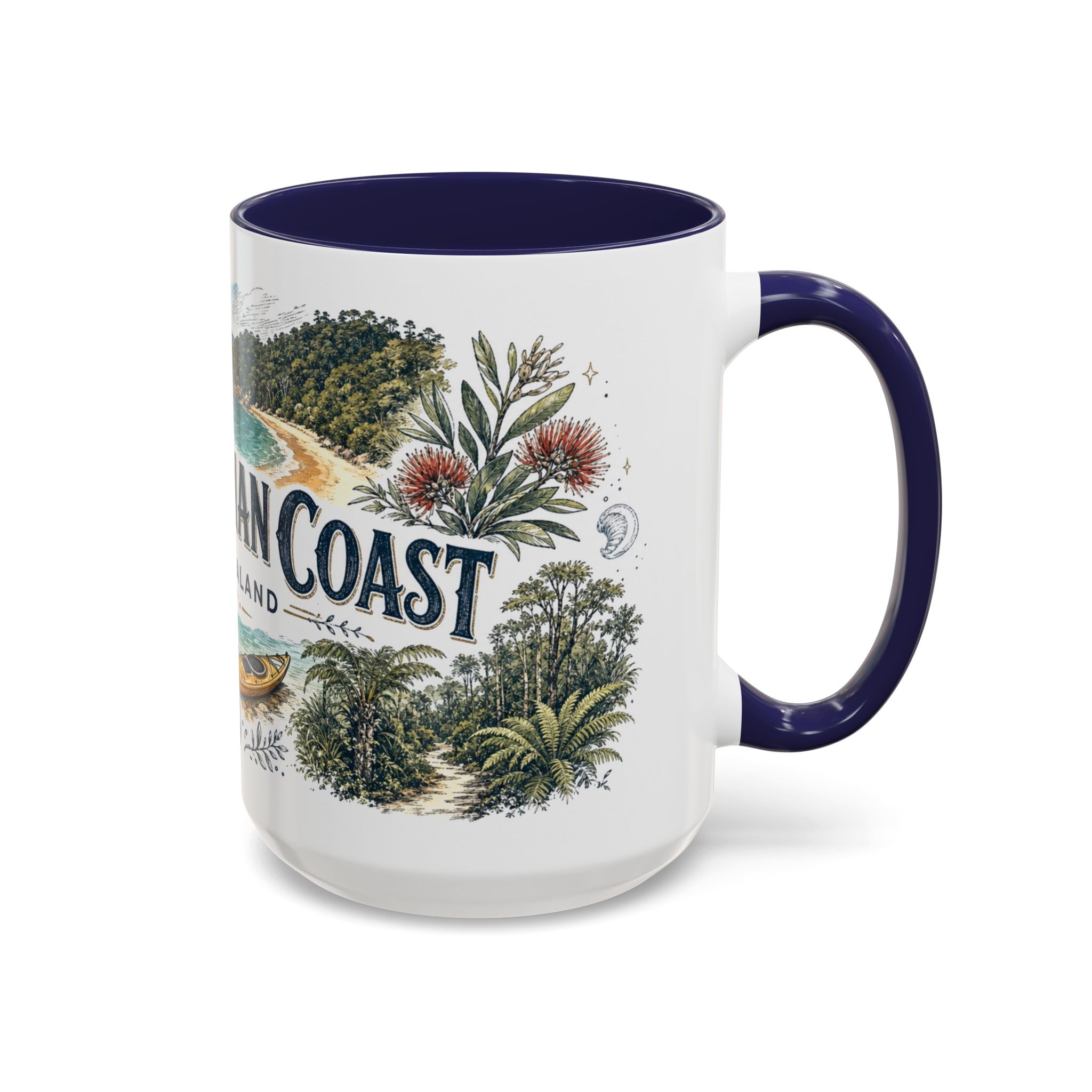 Abel Tasman Coast Mug, New Zealand Travel Souvenir, Bucket List Gift, Accent Ceramic Coffee Mug 11oz 15oz