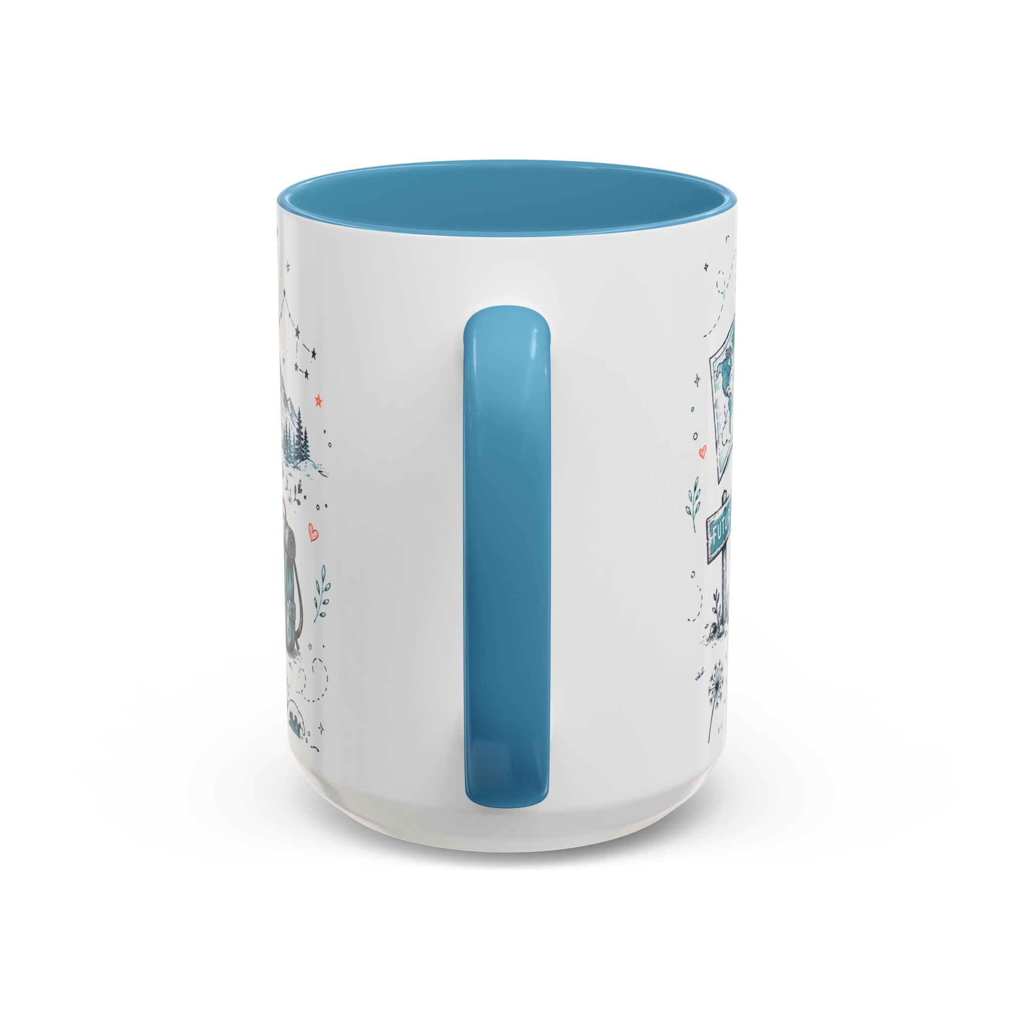 Adventure Awaits Coffee Mug | Class of 2026 Graduation Gift | Accent Color Ceramic 11oz 15oz
