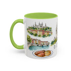 Lyon Illustrated Travel Mug | City Souvenir Accent Coffee Mug | 11oz 15oz Ceramic Cup
