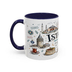 Istanbul Coffee Mug | Turkey Souvenir Travel Gift | Accent Color Ceramic 11oz 15oz