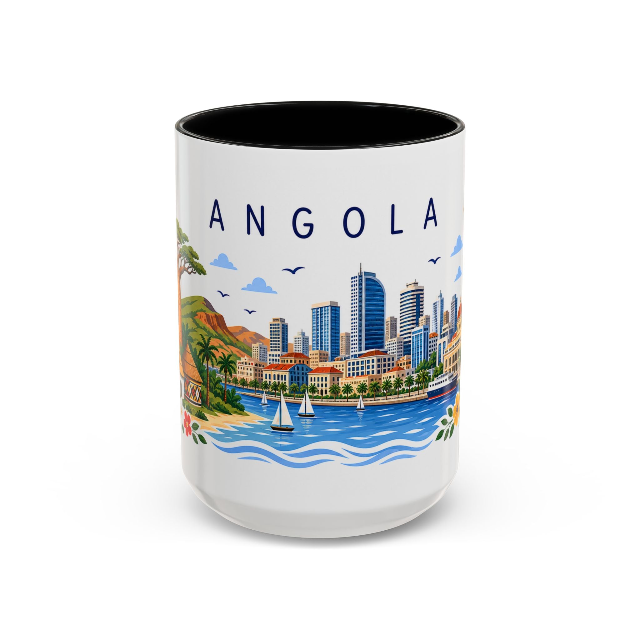 Angola Coffee Mug | Travel Souvenir Accent Mug | Place Gift Ceramic Cup 11oz 15oz