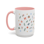 Seoul Christmas Mug | Watercolor Travel Souvenir | Holiday Gift | Accent Ceramic Coffee Cup 11oz 15oz