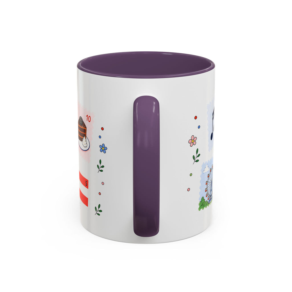 Vienna Coffee Mug | Postage Stamp Collage Mug | Travel Souvenir Accent Cup 11oz 15oz